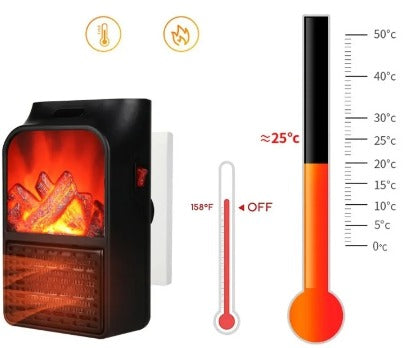 Calefactor chimenea con mando 1000 Watts - additional image 1